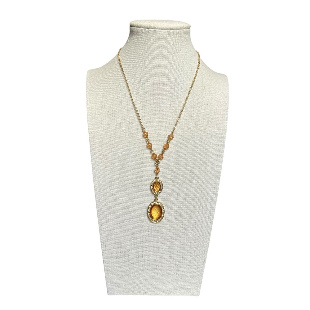 🍭5 for $20🍭 Avon Vintage Faux Gemstone Gold Tone Beaded Necklace CC - Picture 5 of 5